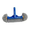 12.99inch Pool Brush Head with Round Ends High-Efficiency Pool Brush with High-Density Nylon Bristles for Corner for Cleaning Pools Walls Floors Steps Small Stains