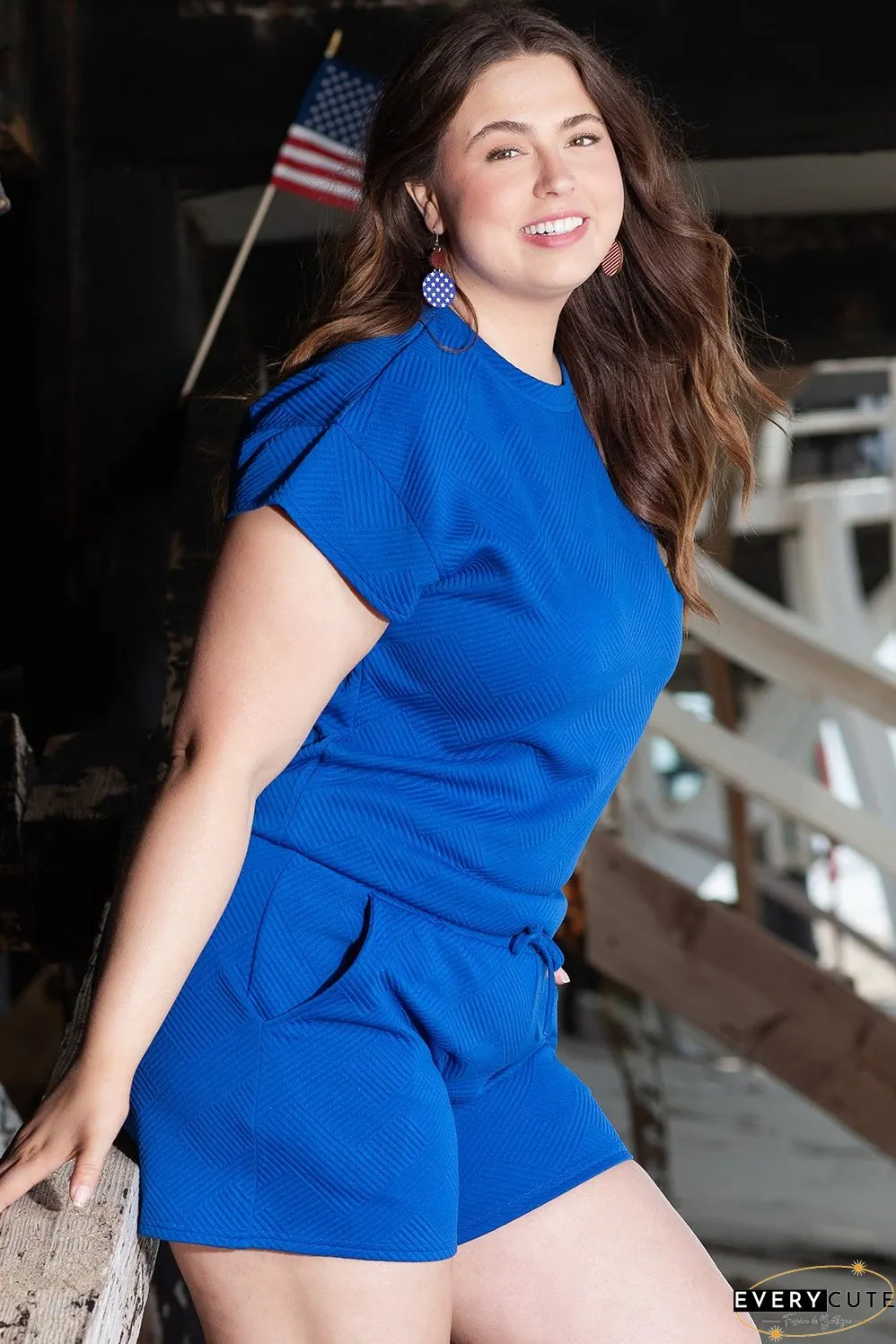 Patriotic Blue Short Set