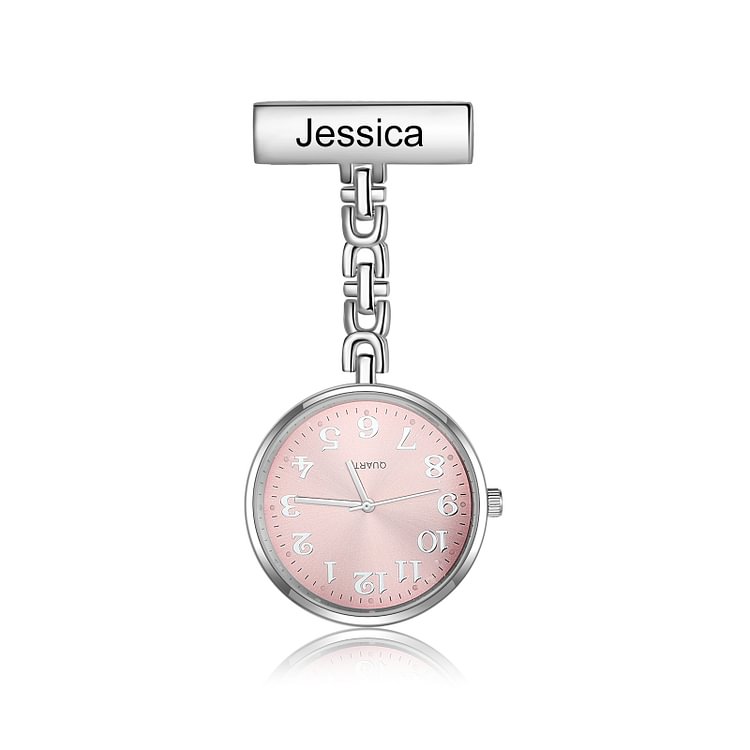 Reloj de bolsillo con 1 nombre de enfermera personalizado reloj de bolsillo
