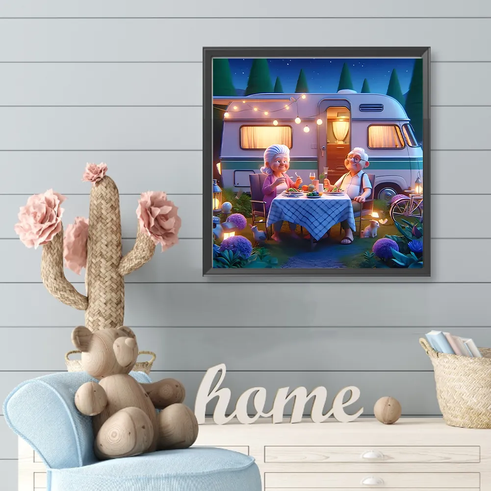 Diamond Painting - Full Round Drill - Campervan(Canvas|40*40cm)