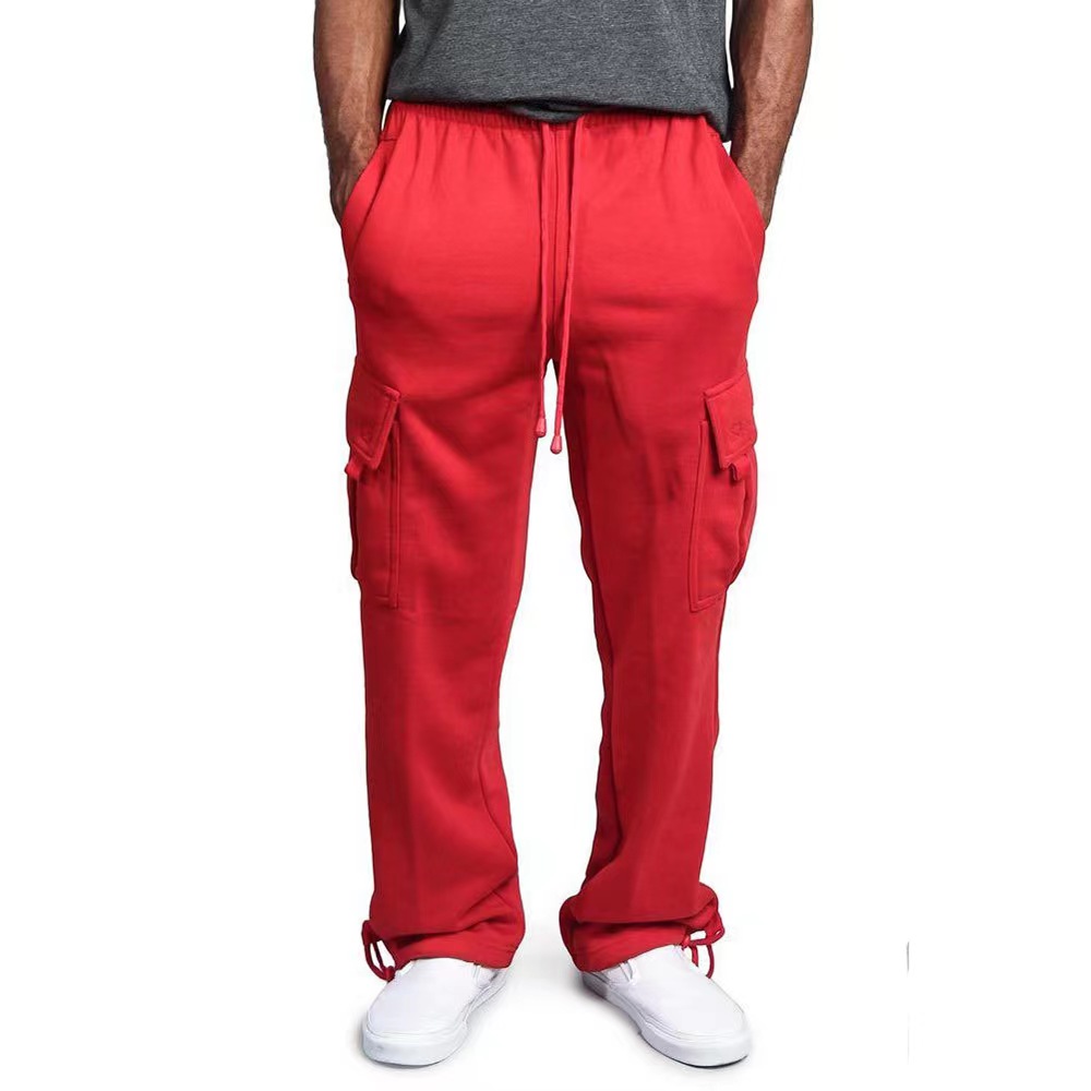 Hiking Pants Jogging Hiking Sweatpants for Men Casual Loose Sport Pants Hip Hop Streetwear Trousers Male Breathable Multi-pockets Trackpant