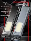 Rechargeable Flashlight with Buzzer Magnetic Work Light Torch for Emergency Use