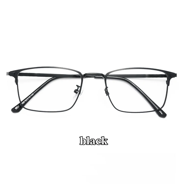 KOCOLIOR New Stainless Steel Alloy Anti Blue Light Reading Glasses for Men and Women Square Business Presbyopia Glasses 0 to+6.0