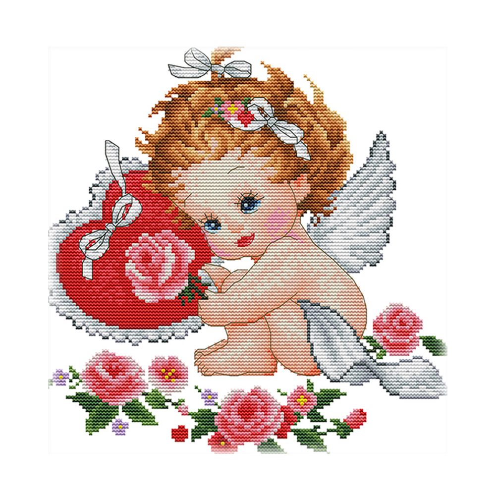 

Angel - 14CT Stamped Cross Stitch - 30*30CM, 501 Original