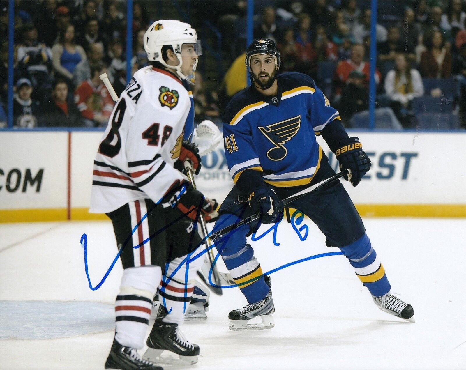 VINCENT HINOSTROZA signed (CHICAGO BLACKHAWKS) 8X10 AUTOGRAPHED Photo Poster painting W/COA #1