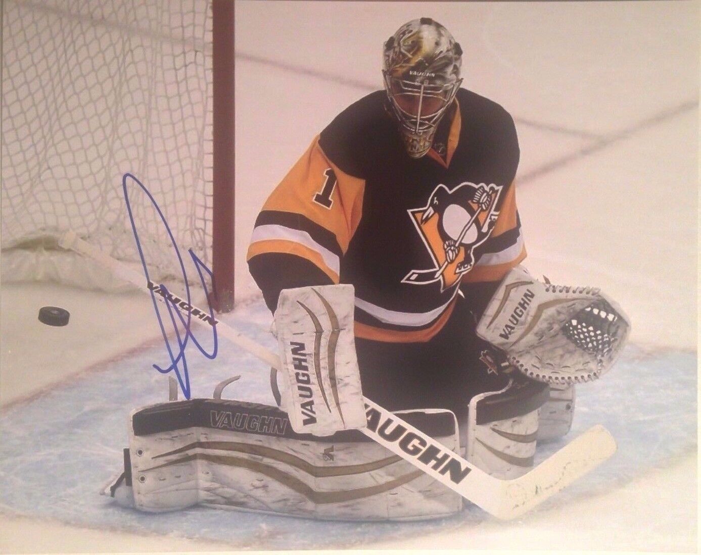 THOMAS GREISS Signed PITTSBURGH PENGUINS Photo Poster painting Glossy 8x10 AUTOGRAPH islanders