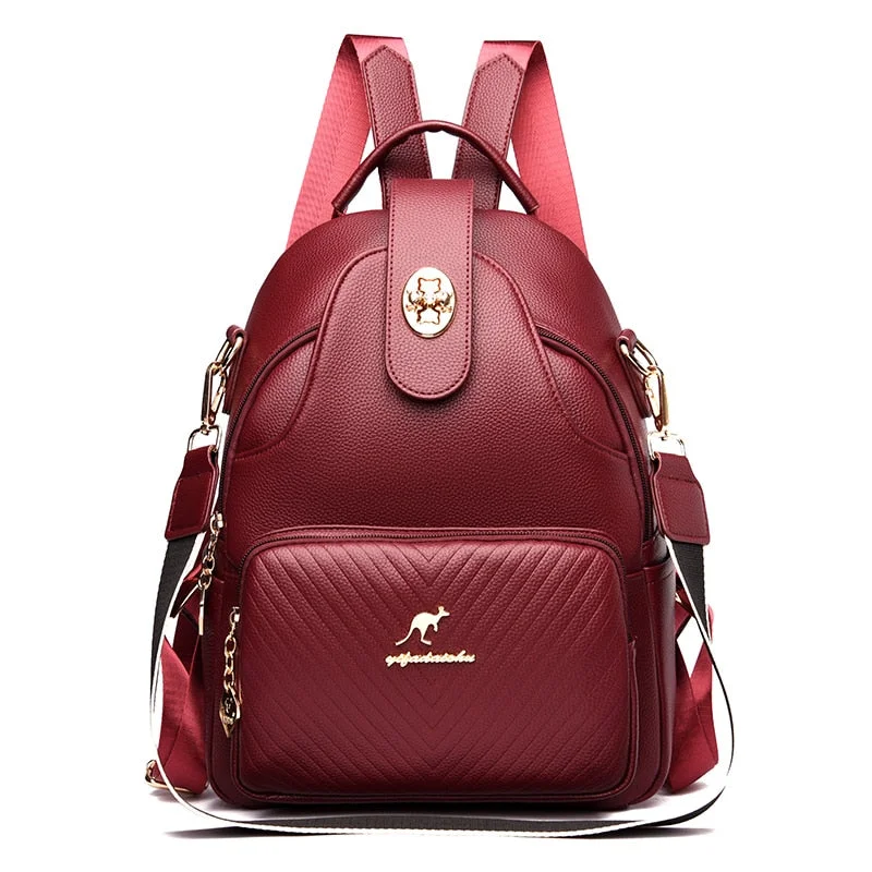 2022 New Designer Backpack Women High Quality Leather Backpack Large Capacity School Bags for Girls Large Travel Backpack