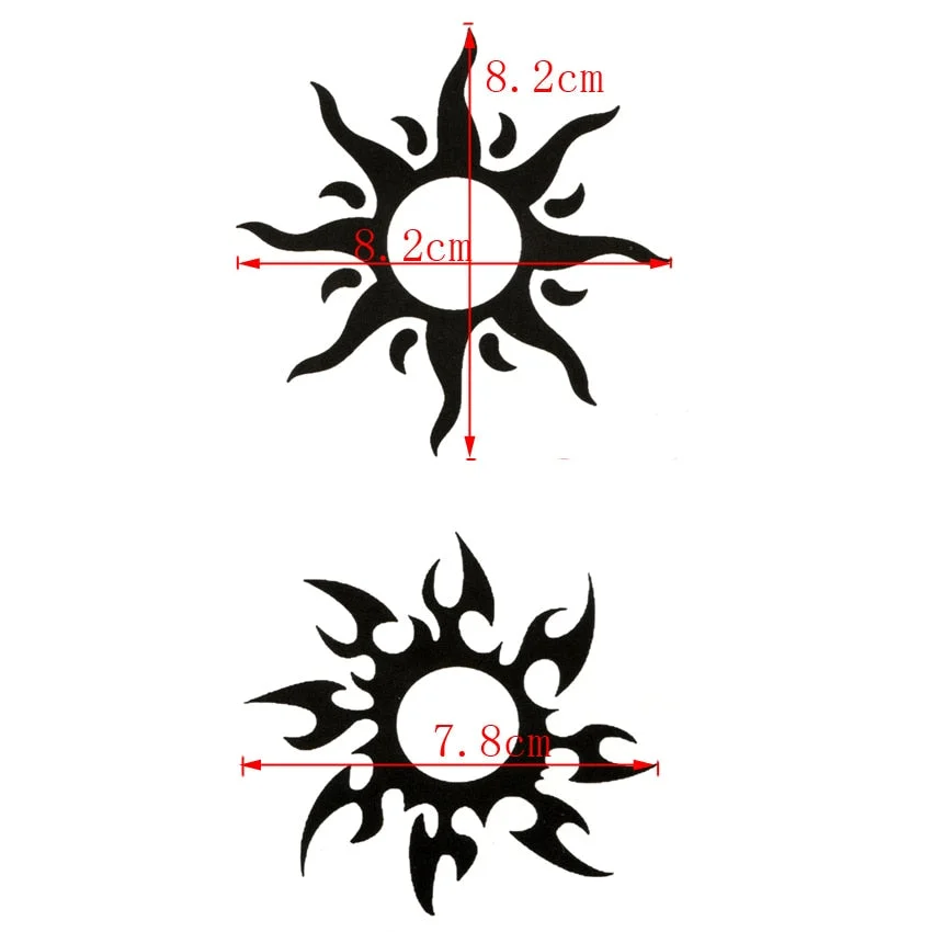 Big Sun Totem Waterproof tattoo sticker harajuku sleeve tatoo tatuajes temporales a prueba de agua body feminino tatuagem