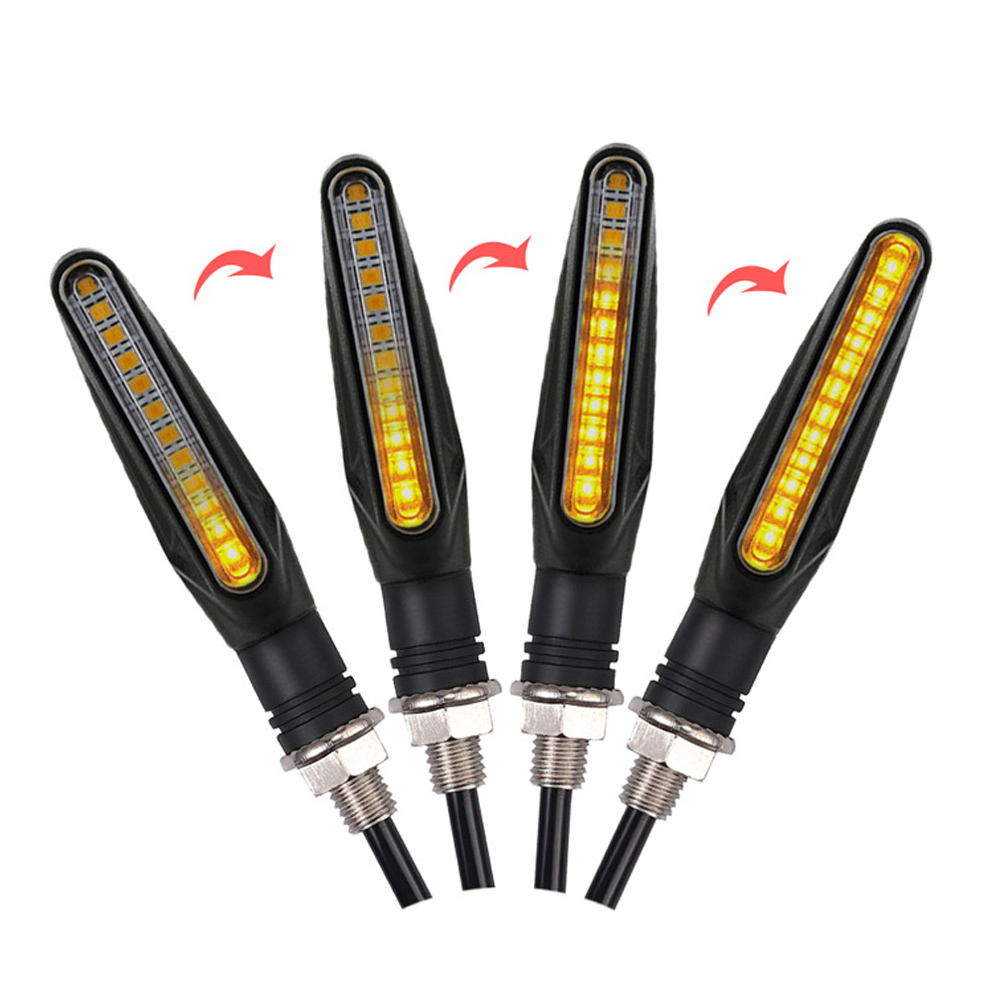 

Motorcycle refitted with 12LED steering lamp (black shell yellow light fl, 501 Original