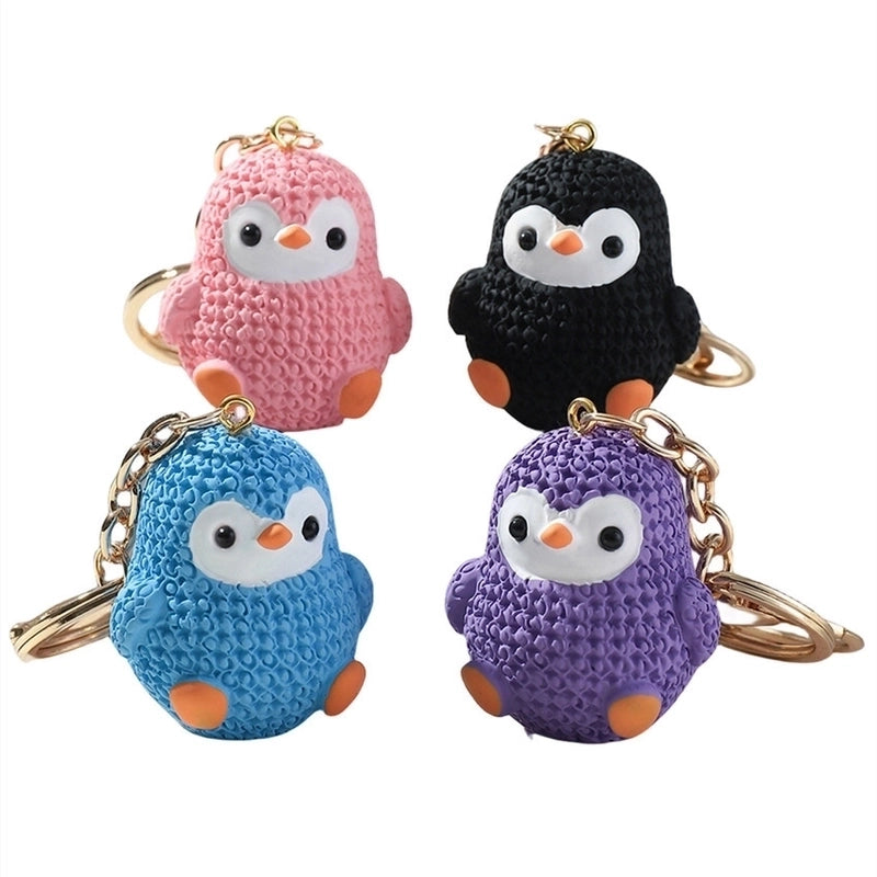 Cute Penguin Resin Women’s Bag Pendant Keychain