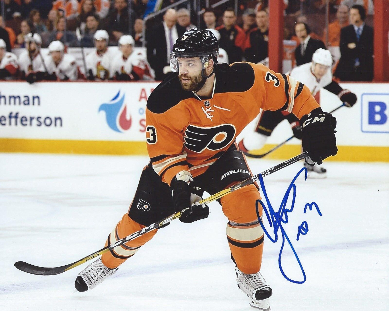 Radko Gudas Signed 8x10 Photo Poster painting Philadelphia Flyers Autographed COA B