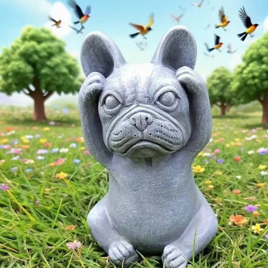 "Hear No Evil" Garden Ornament