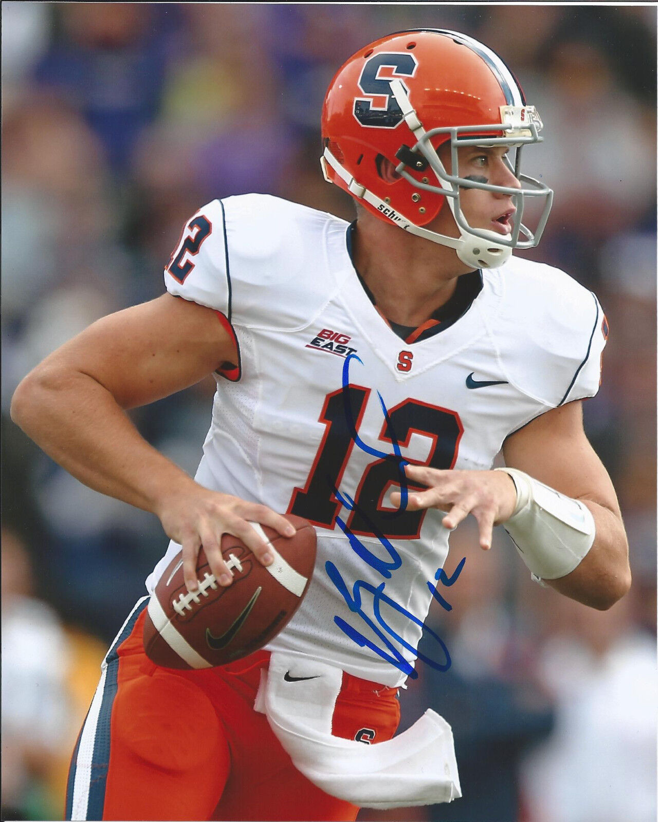 雪城 Ryan Nassib 签名 8x10 照片带 COA 真品证书四分卫 NFL 选秀