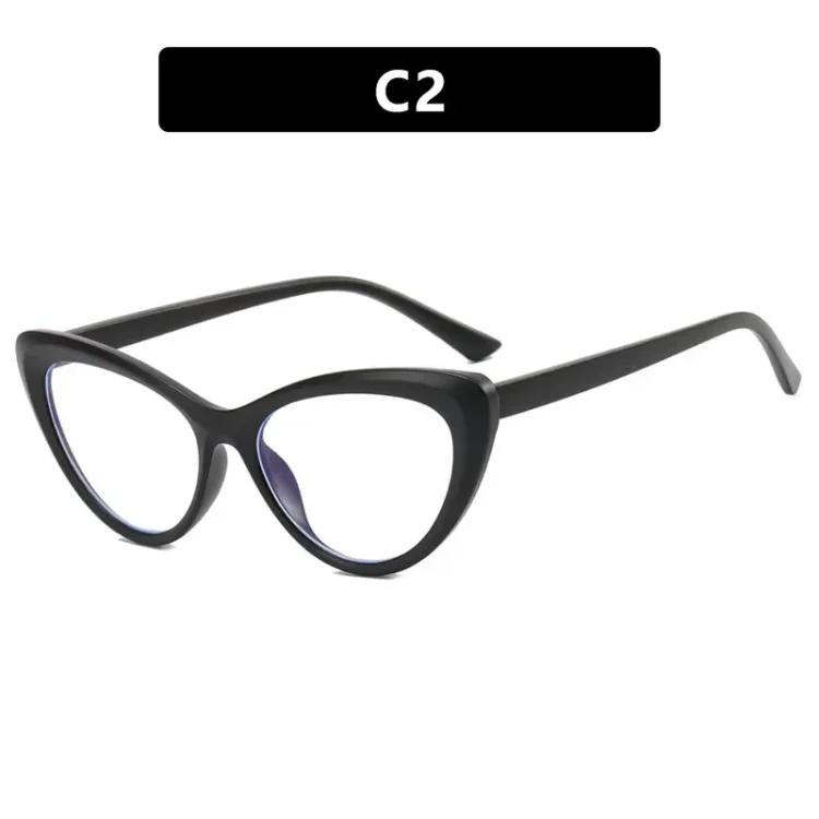 Gregorysupply New Vintage Anti-Blue Light Glasses Triangle Cat Eye Frame Men Women Classic Computer Gaming Eyeglasses Plain Glass Spectacles