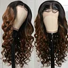 Balayage Highlights Lace Front Wigs Body Wave Human Hair Wigs