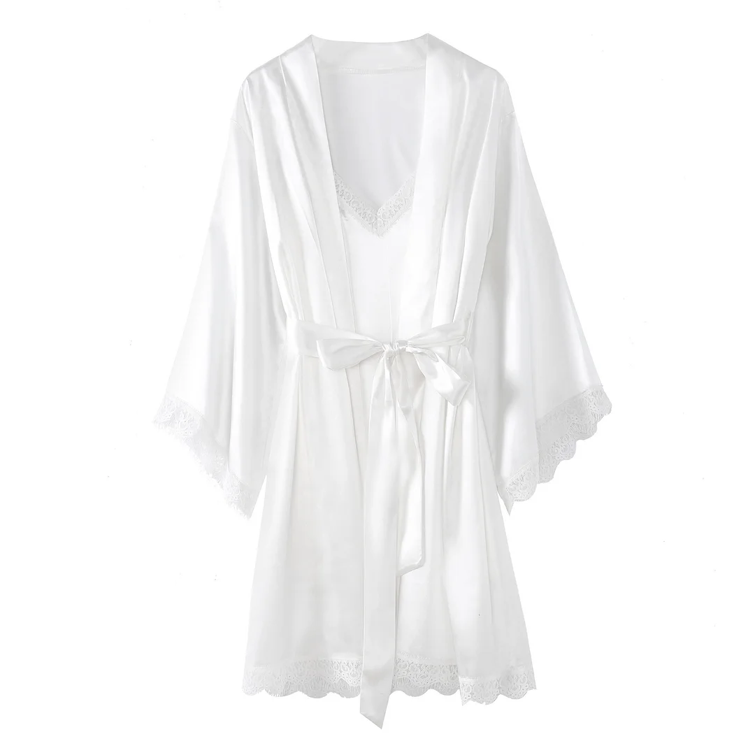 Brownm New Stitling Elastic Lady Pyjamas Jersey With Pyjab Pajamas Set Solid Color Home Size