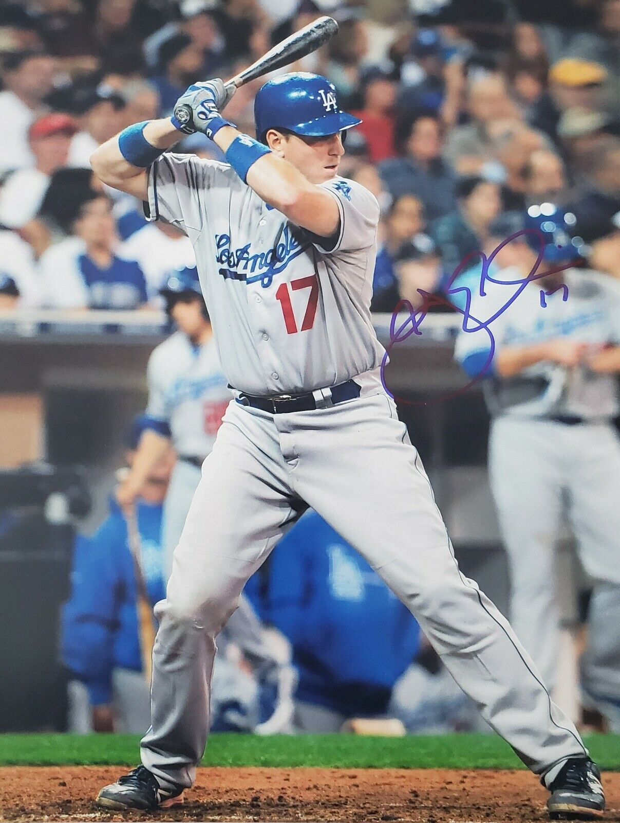 Signed 11X14 A.J. ELLIS Los Angeles Dodgers Autographed Photo Poster painting - COA