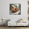 Santa Claus On A Sleigh-11CT Stamped Cross Stitch 45*45cm/17.72*17.72in
