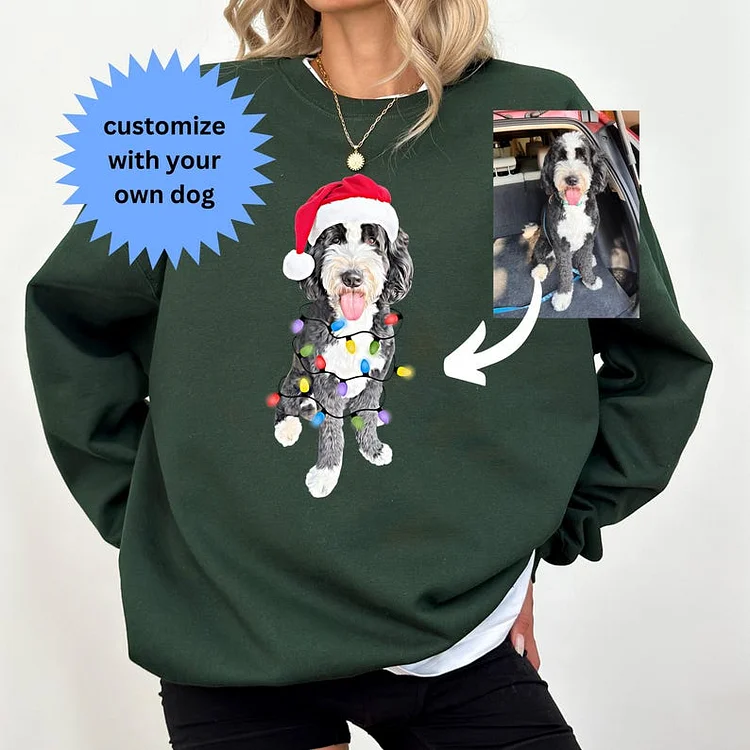 Custom Christmas Pet Unisex Sweater From Pet&lsquo;s Photo