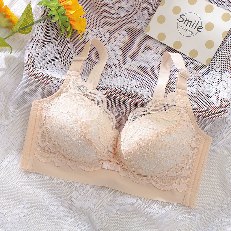 Aiyuzuo Thickened Extra Thick 12cm Small Chest Flat Chest Gathered Bra No Steel Ring Extra Thick 8cm Bra Closed Breast Sexy Underwear