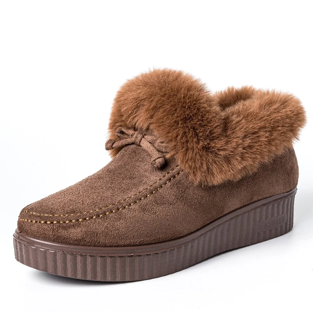 2021 Winter Women boots Fashion Snow Boots Women Casual  Ankle Boot Warm Platform Cotton Shoes Slip on Ladies Flat Short Boots