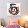 Christmas Dog-11CT Stamped Cross Stitch 40*40cm/15.75*15.75in