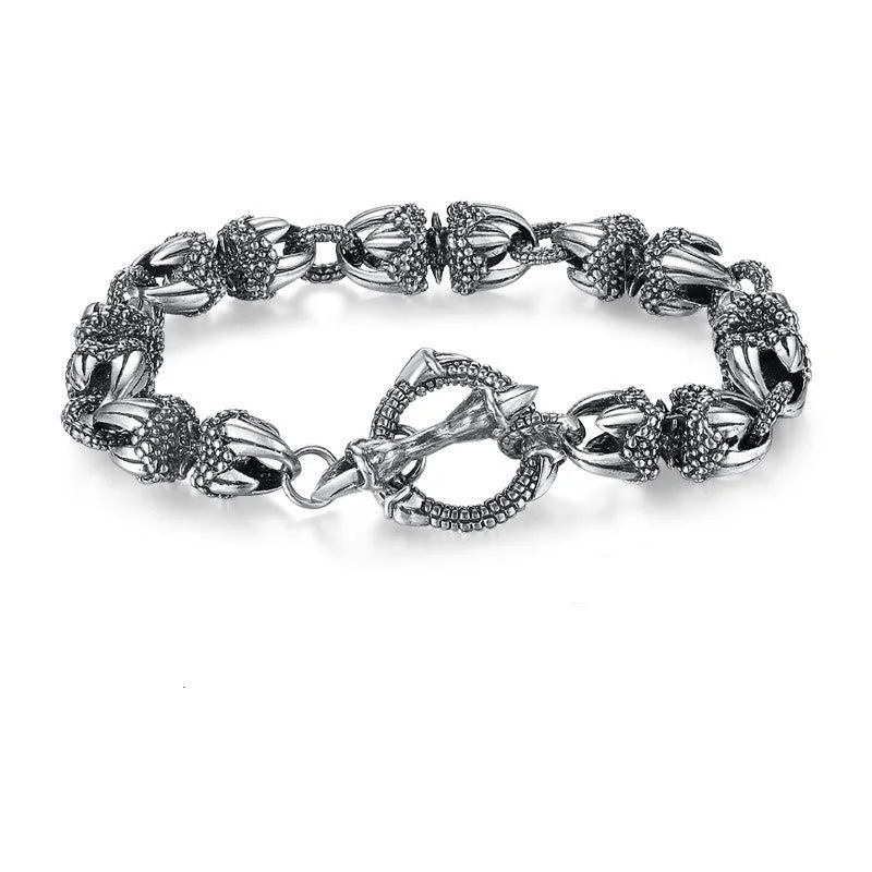 Dragon Claw Engraved Strength Bracelet
