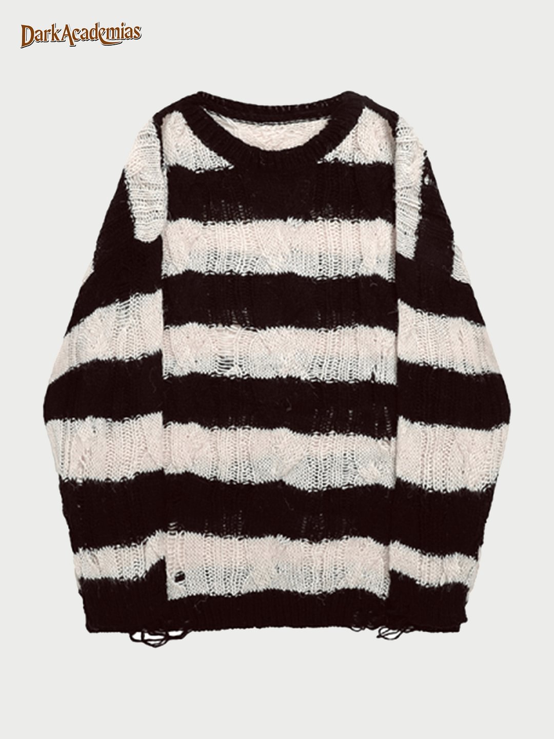 Women's Dark Academy Vintage Striped Knit Sweater