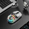Reactor Bluetooth Transparent Rechargeable Dual - Mode RGB Ergonomic Bluetooth Mouse