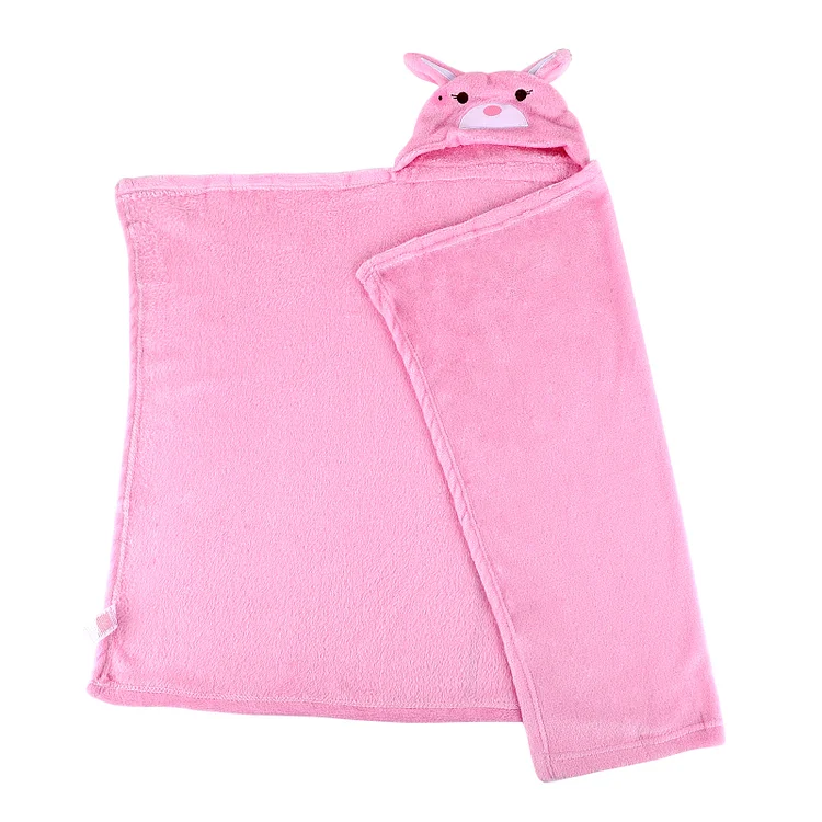 12"-22" Reborn Baby Washable Pink Bunny Reusable Blanket Accessories