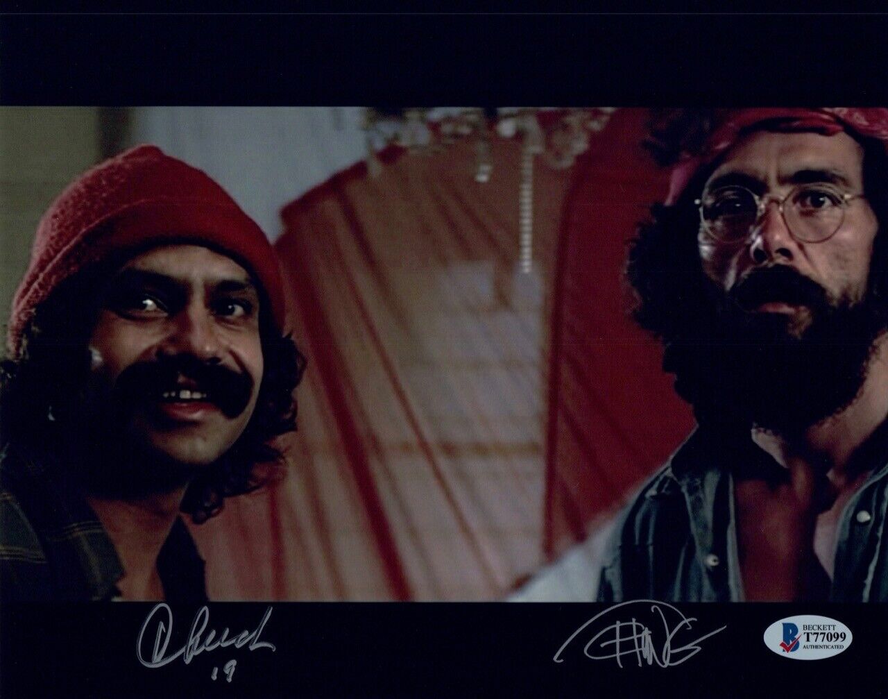 Cheech Marin Tommy Chong Signed Autograph 8x10 Photo Poster painting UP IN SMOKE Beckett COA