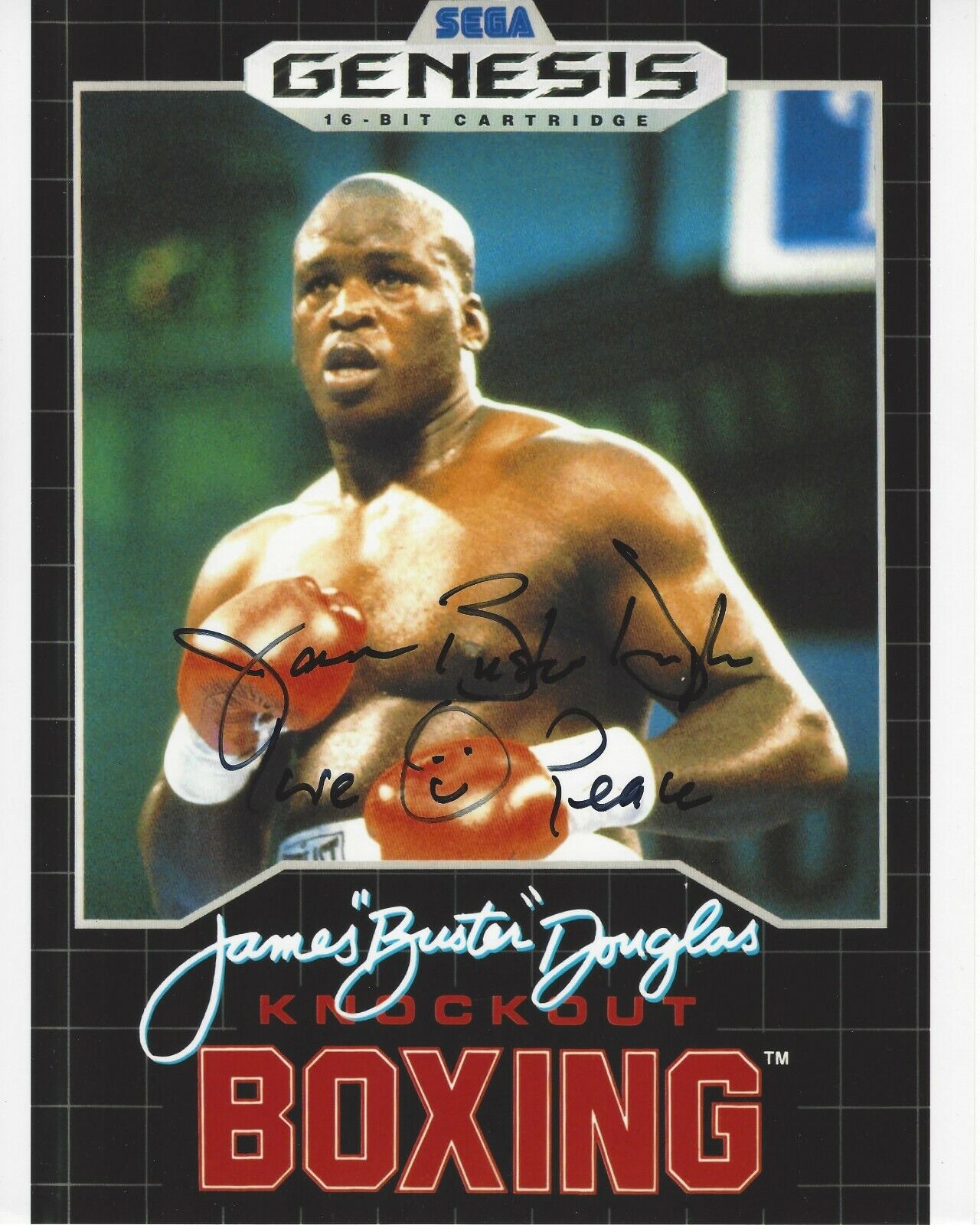 BOXER JAMES BUSTER DOUGLAS SIGNED BOXING 8x10 Photo Poster painting HEAVYWEIGHT CHAMPION E w/COA