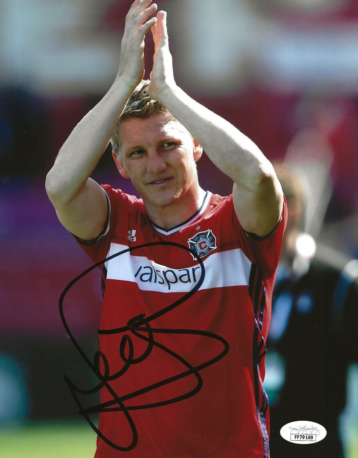 Bastian Schweinsteiger FC Bayern signed Chicago Fire 8x10 Photo Poster painting Germany 6 JSA