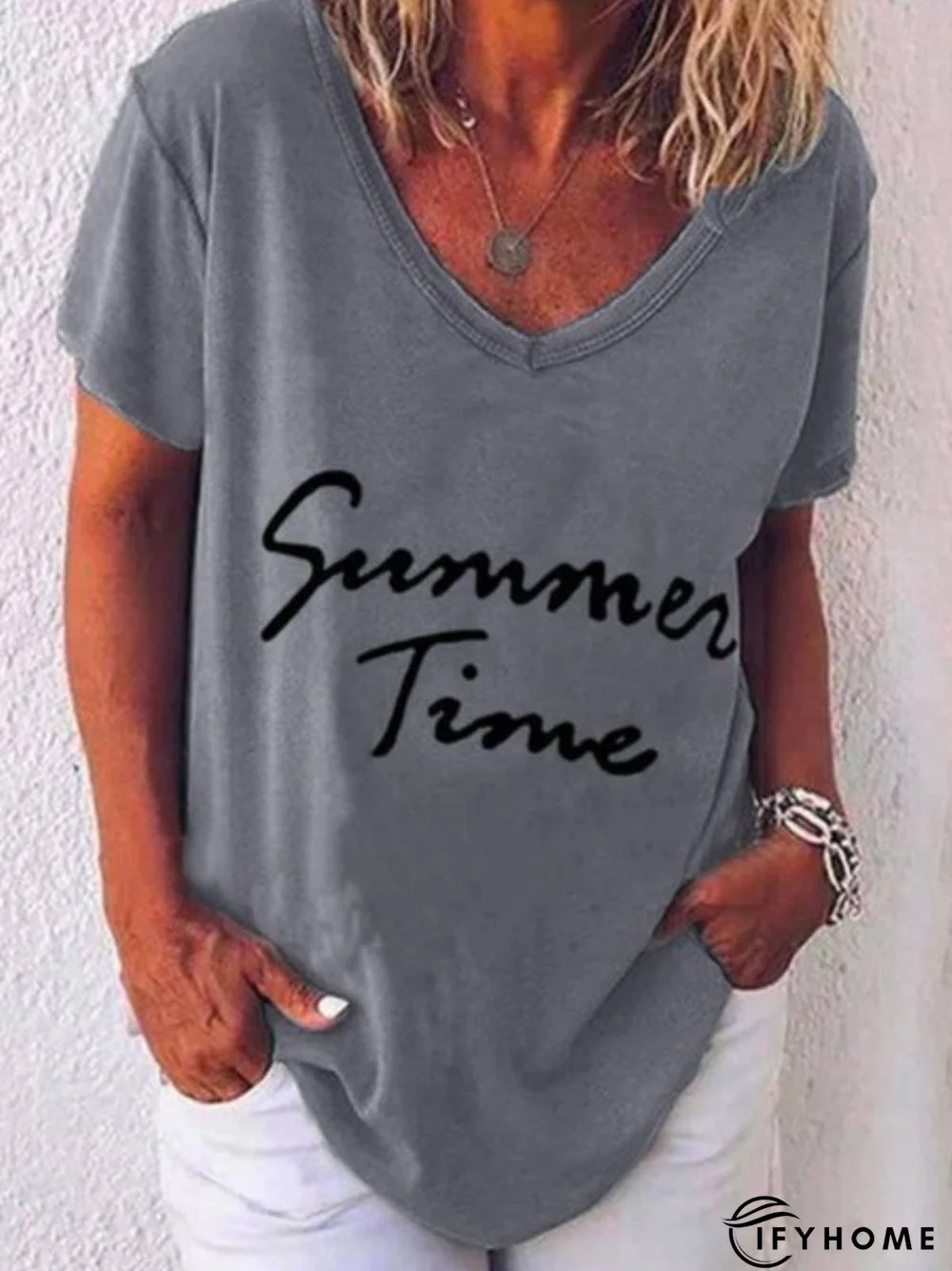 Letter Short Sleeve T-shirt | IFYHOME