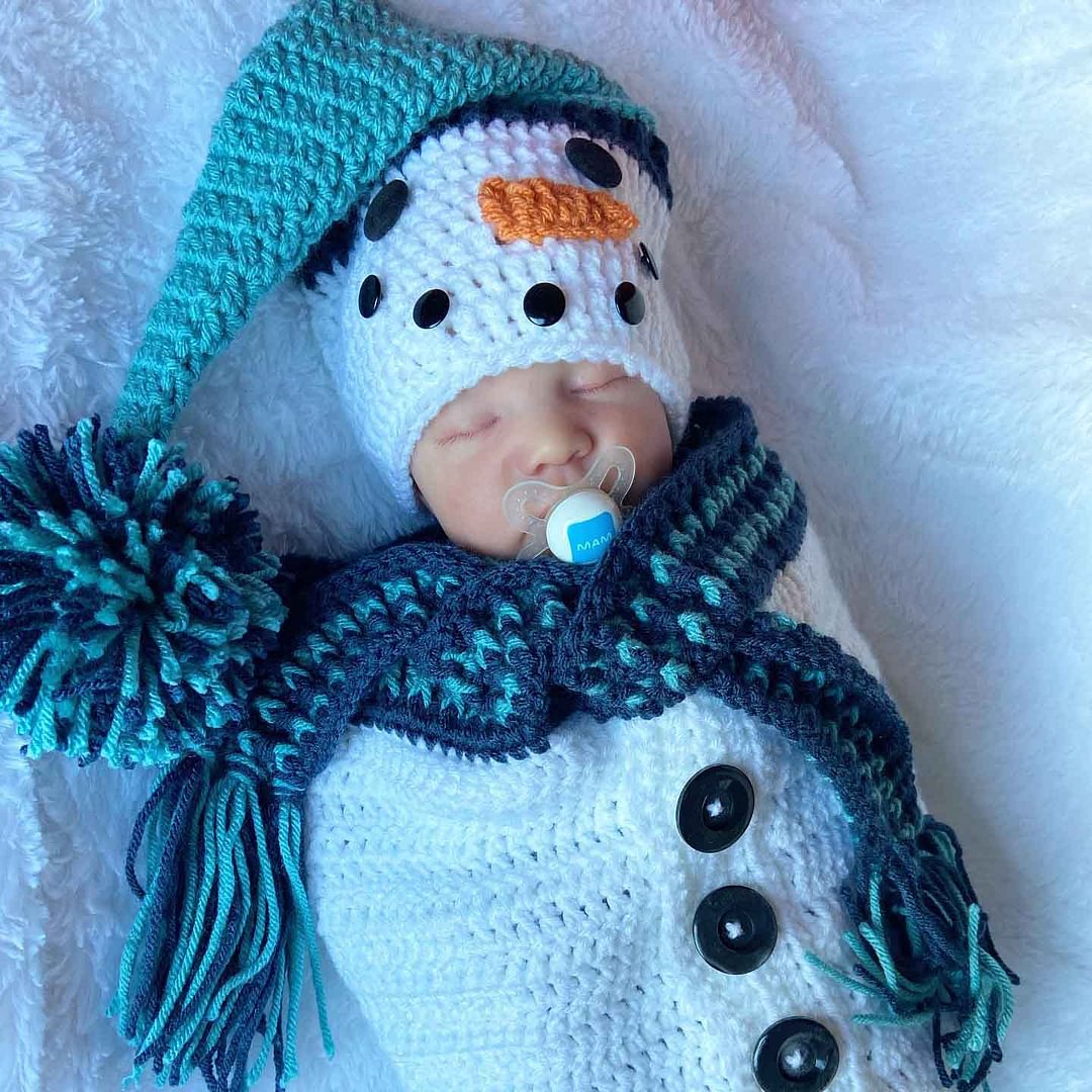 [🎄Christmas Specials] 12'' Life like Silicone Baby Boy Reborn Newborn Sleeping Baby Doll for sale - New Weighted Dolls Arthur