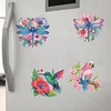 12 STÜCKE 2d flache DIY Diamant Kunst Kühlschrank Aufkleber für Wohnkultur (Libelle)