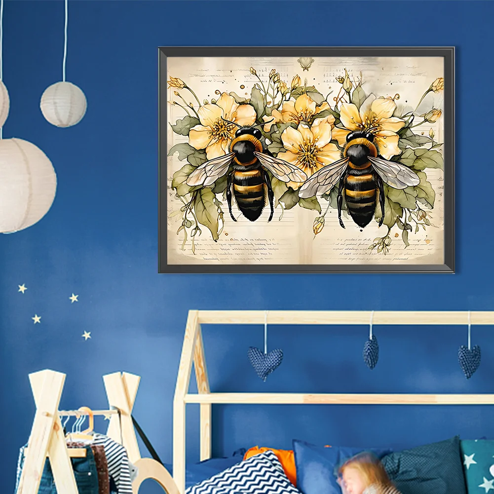 Diamond Painting - Full Round Drill - Bee(Canvas|40*30cm)