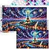 (70*40cm)Eiffel Tower - Full Round Drill Diamond Painting