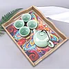 DIY Diamond Painting Wooden Tray Food Tray with Handle Living Room Decoration Butterfly Wooden Tray Kit