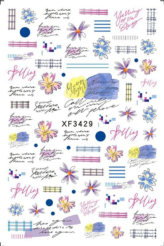 Black Rose Flower Heart 3D Nail Sticker Self-Adhesive Slider Art Decorations Valentine's Day Decals Manicure Accessories-Nail Inspo