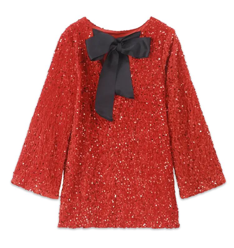 The Sequined Bow Dress