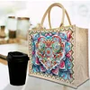 Diamond Painting Mandala Linen Tote Bag Replaceable Canvas for Women