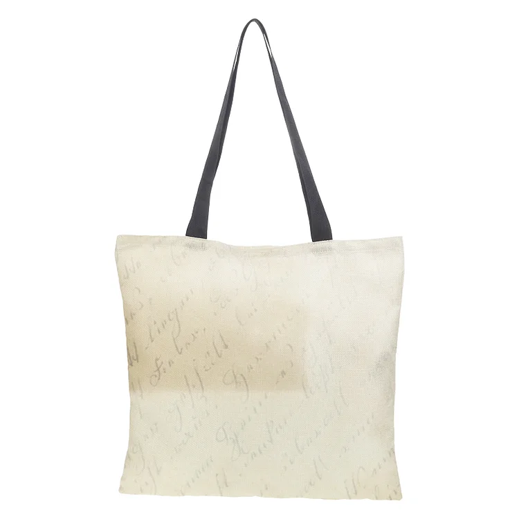 Linen Eco-friendly Tote Bag - Flower