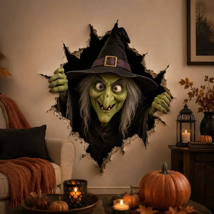 🧙&zwj;♀️Halloween Break-In 3D Wall Decals 👻