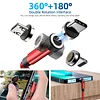 540&deg; Rotating Magnetic Charging Cable, 3-in-1 Cell Phone Charger 3A Fast Cable Supports Data Transfer USB Magnet for iPhone/Micro USB/C Type Devices