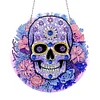 Diamond Painting Stained Glass Skull Pendant