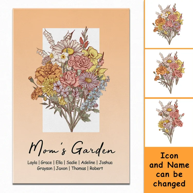 Custom Canvas Painting-Flower For Mother- Gift For Mother