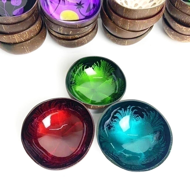 Pastoral Solid Color Coconut Shell Charcoal Shell Tableware 1 Piece