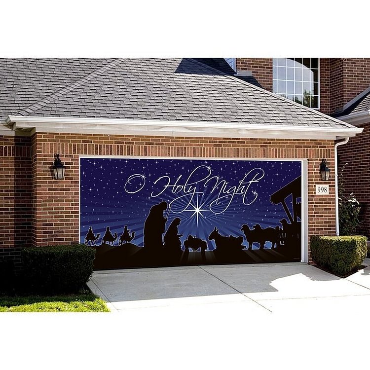 O Holy Night Garage Door Mural with 192" W