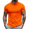 2024 Summer New Men's Lapel Loose Short-sleeved Polo Shirt